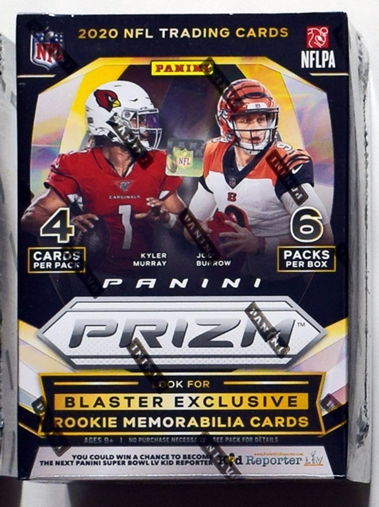 2020 Panini Prizm Football Sealed Blaster Box ONE (1) Box Joe Burrow Rookie RC view 2