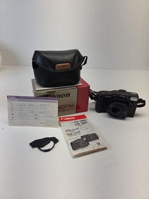 #ad Canon Sure Shot Tele 35mm Film Camera Dual Lens 40 70mm Battery NEW BATTERY $95.00