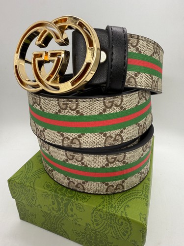 Rare Gucci Limited Special Edition Multi Color Unisex Leather Belt With Box - Picture 4 of 8