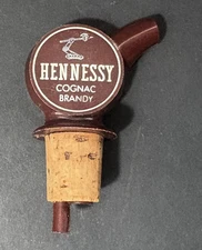 Vintage Hennessy Cognac “Hennessy Cognac Brandy” Corked Bottle Pourer Stopper