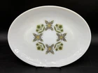 Vtg Anchor Hocking Platter Milk Glass Green Meadow 12” x 9" Fire King Oval GUC