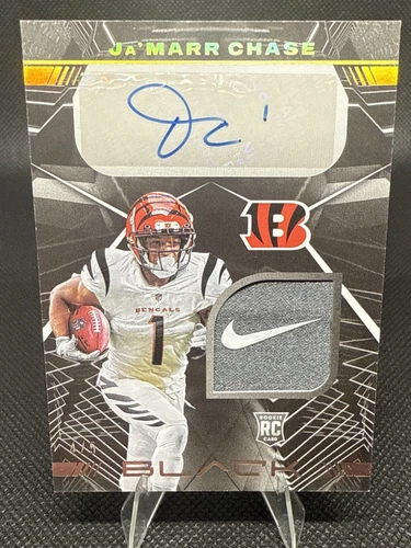2021 Panini Black Gold Ja'Marr Chase RPA RC Rookie Nike Logo Patch AUTO 4/5