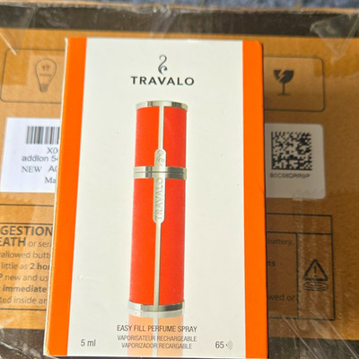 Travalo Easy Fill Refillable Travel Perfume Atomizer Mist Spray 5ml Orange