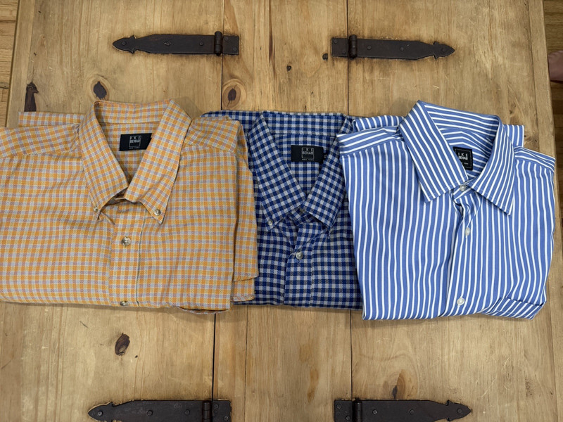 EUC Lot Of 3 Ike Behar Shirts Men's Size 16.5 XL Stripe Long Sleeve Short Check