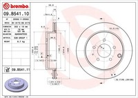2X Bremsscheibe Hinten Brembo 09B54111 FÜR Ford Usa Mazda