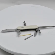 Vintage Victorinox White Camper 91mm 1991-2005 8 Tools