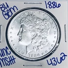 1886 BU UNCIRCULATED MORGAN SILVER DOLLAR AUTHENTIC U.S. MINT FREE SHIPPING 4362