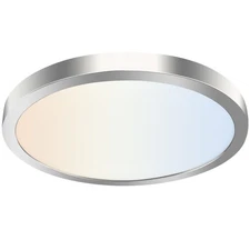 12 Inch Selectable CCT LED Round Flat Panel Light, 24W 3000K/4000K/5000K,