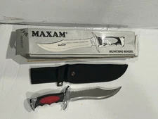 Maxam Fixed 8 Inch Blade Hunting Survival Combat Knife Sheath 12 Inch Total New