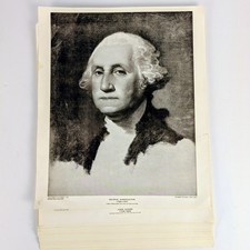Complete 36 Vintage US Presidents Poster Set Through Nixon Benton School Issued 