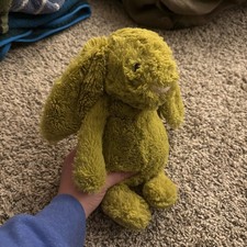 RETIRED Jellycat Bashful Moss Bunny Plush Medium Size NWOT