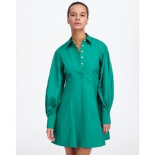 Madewell Seamed Long Sleeve Poplin Mini Shirtdress US Women's 6