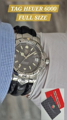 TAG Heuer 6000 Full Size Rare Original Tag Heuer Leather Strap NEAR MINT ++ Card