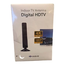 NEW! WAVE/ WAVEMAX Indoor TV Antenna  Digital HDTV  4K Ultra HD & 1080P Full HD