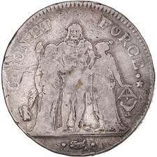 [#1065276] Coin, France, Union et Force, 5 Francs, An 6/5, Bordeaux, MB, Arge