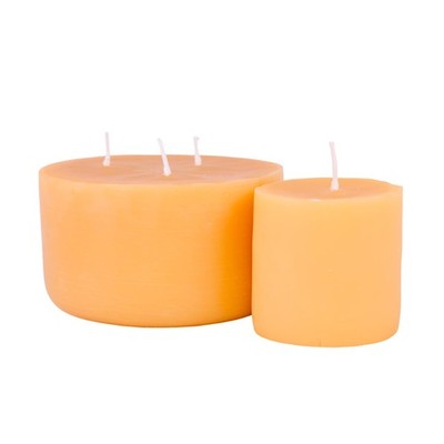 3-Wick Candle Refill, 100% Pure Bees Wax, Amber Glass, Fragrance Free Candle ...