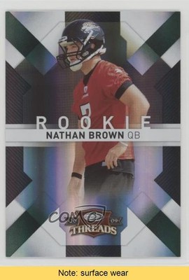 2009 Donruss Threads Rookie Century Proof Green /100 Nathan Brown #175 READ 7l6