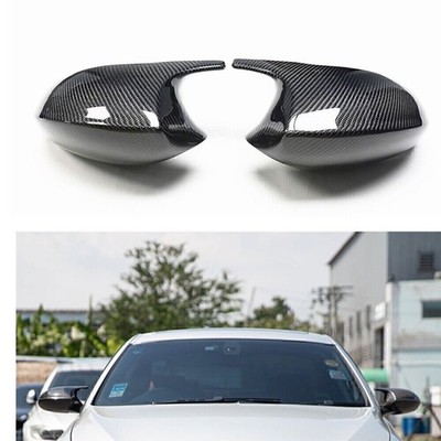 Black Carbon Fiber Rear Mirror Casing Cover For Bmw E90 E91 E92 E93 Pre-lci New