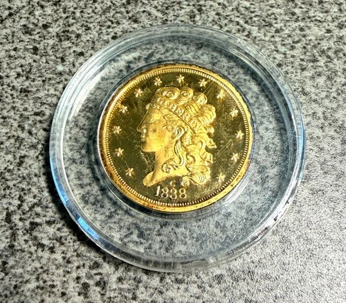 REPLICA - 1838 LIBERTY HEAD $5 GOLD HALF EAGLE COIN REPLICA – MARKED “COPY”