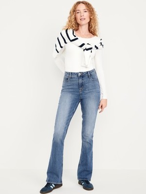 OLD NAVY by Gap ~ New! NWT 4 ~ CLOVER WASH Extra High-Waisted Flare Leg Jeans