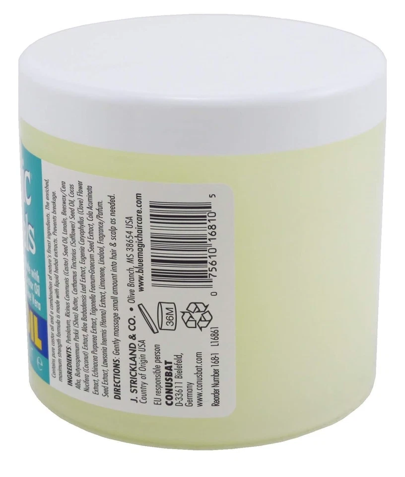 Blue Magic Originals 蓖麻油头发和头皮护发素 12 盎司 — 第 2/2 张图片