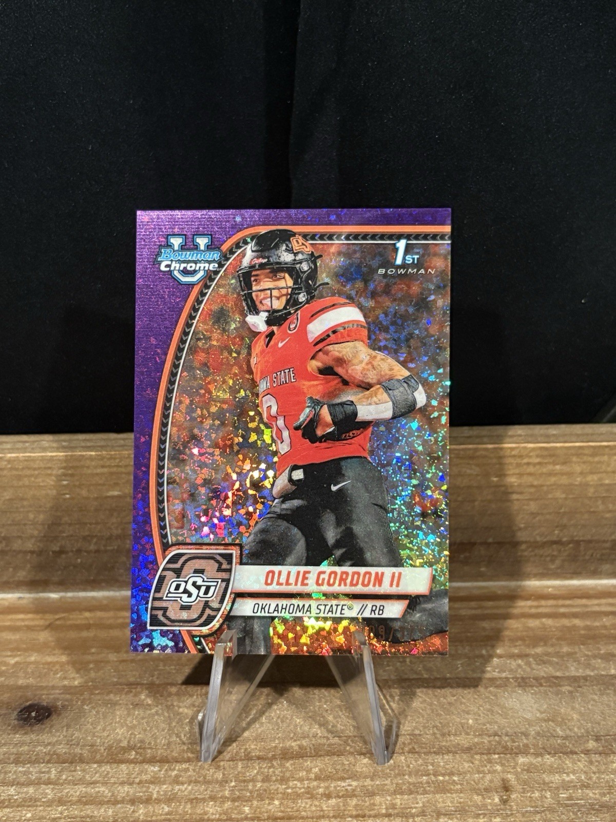 2024 Bowman Chrome U Ollie Gordon II #197 Purple Mini Diamond Refractor /375