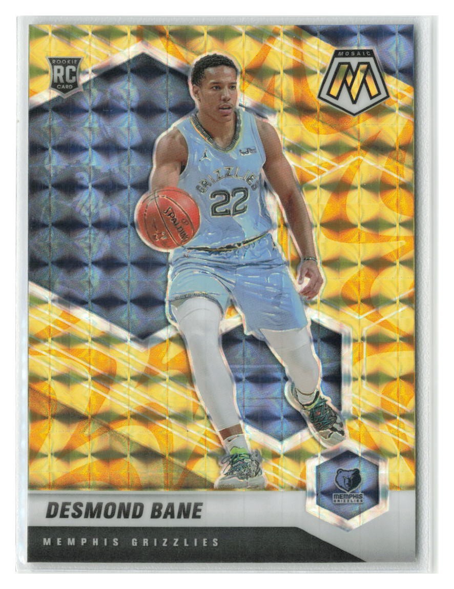 Desmond Bane 2020-21 Panini Mosaic Reactive Yellow RC #211-MEM