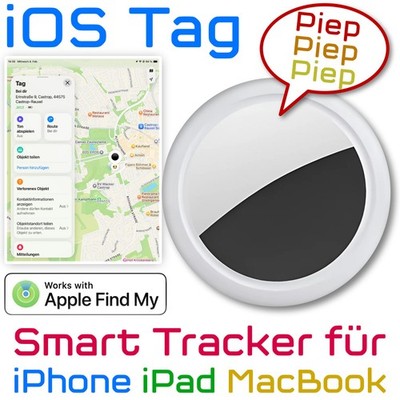 Für Apple iPhone Airtag Smart Tracker IOS Kompatibel Bluetooth Wo ist? - WEISS