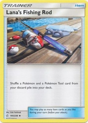 Lana's Fishing Rod~195/236~NM~Sun & Moon - Cosmic Eclipse~PKM
