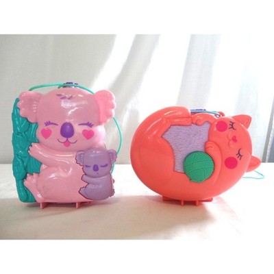 Polly Pocket Pet Vet Playset Starring Shani Cuddly Cat Purse Compact + Starring