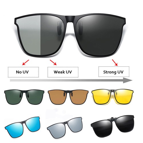Polarized Clip-on Sunglasses Anti-glare Frame Lightweigh Flip Up Driving Gifts - Picture 3 of 23