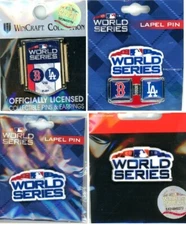 2018 World Series Pin Choice Red Sox vs Dodgers Dueling Logo Head to Head 4 pins