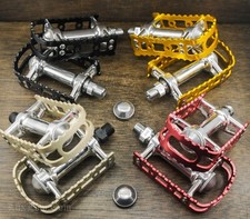 NOS MKS BM-7 Old School BMX Bike PEDALS 9/16" Platform Road Tour Cruiser Bicycle