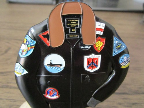 Chaqueta de Vuelo Grande USN Top Gun Conformista Piloto de Combate Moneda de Desafío - Imagen 4 de 11