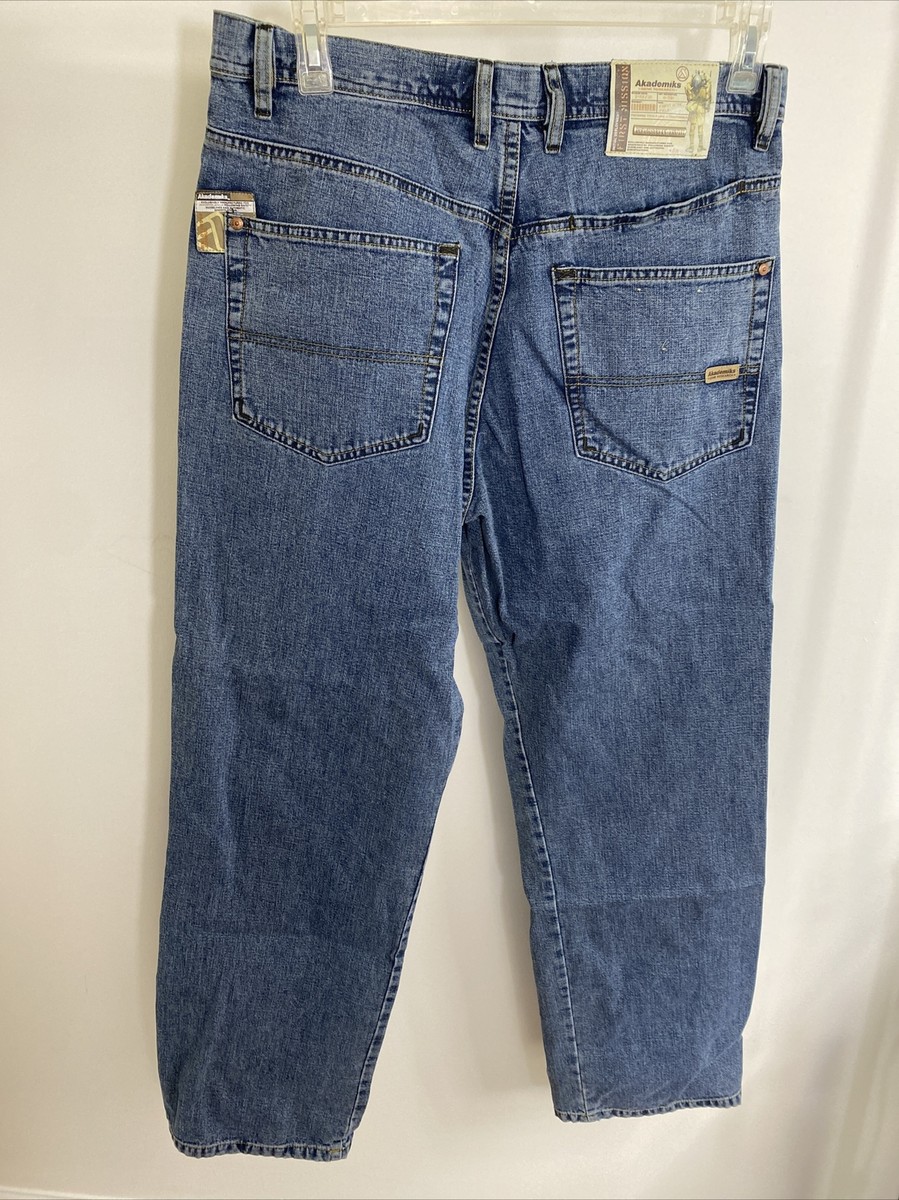 AKADEMIKS Gene Research First Mission Denim Jeans Mens Size 34