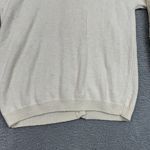 Vintage Jaclyn Smith Cardigan Sweater Womens Large Cream Wool Blend Grandmacore - Picture 8 of 19
