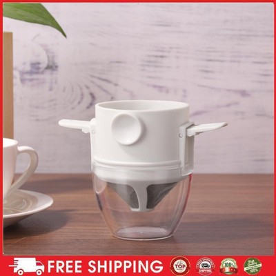 K- 500-mesh Folding Hand-flush Coffee Filter Stainless Steel Coffee Filter (Whit