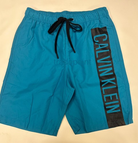 Pantalones cortos de natación para hombre Calvin Klein con logotipo lateral de 3 bolsillos a la venta - Imagen 5 de 9
