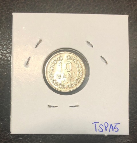 1955 Rumänien 10 Bani Stempelglanz Kupfer Nickel Münze - 17,5 mm - KM#84,3 - Bild 4 von 4