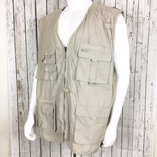 Weekender Traveler khaki fishing vest mens 2X cargo camping XXL