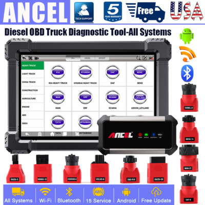 ANCEL X7 HD Heavy Duty Truck Scanner DPF Regen All System Diagnostic Scan Tool