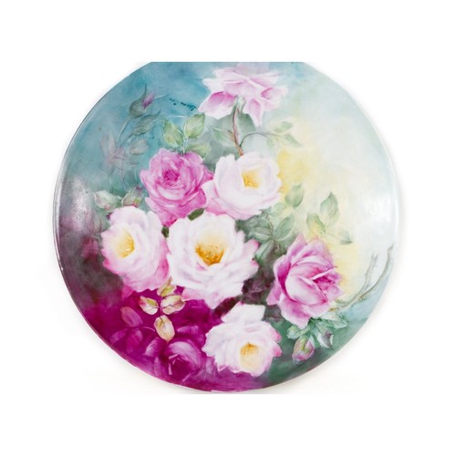 Large Hand-Painted Rose Wall Plaque, One-of-a-Kind Floral Artwork - Bild 8 von 10