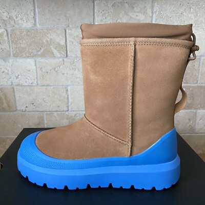 UGG Classic Short Weather Hybrid Suede Chestnut Blue Boot Size Men