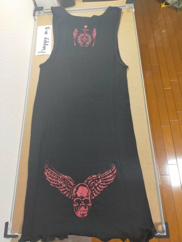 CHROME HEARTS rib tank top skull print 