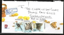 Namibia Cover Bachbrecht 1 - 29.05.2001 R Cover Hornbill Buffalo Rhino R Cover
