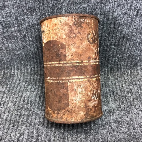 Vintage Ghirardelli cioccolato macinato San Francisco latta 1 libbra salvato dalla vecchia discarica - Foto 6 di 8