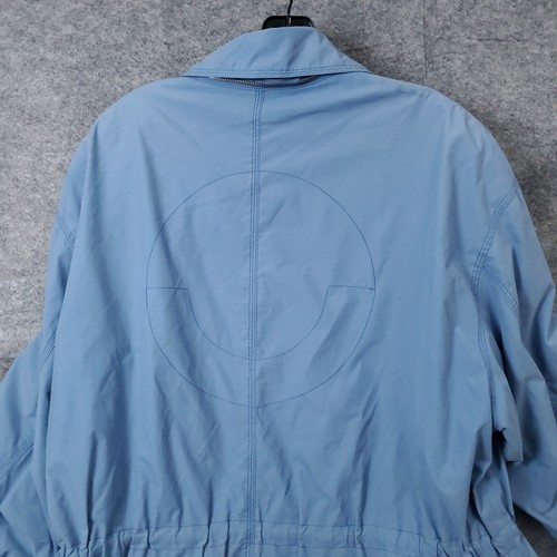 Boston Proper Fitted Jacket Blue Buttons Full Zip Stretch Size Large Solid - Picture 6 of 21