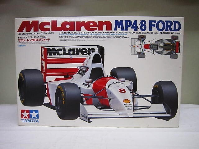 TAMIYA製McLaren MP4/8 モデル 完成品フィギュア付 TAMIYA 1/20 McLaren MP4/8 Ford Ayrton Senna 1993 F1 Model Kit [Tax