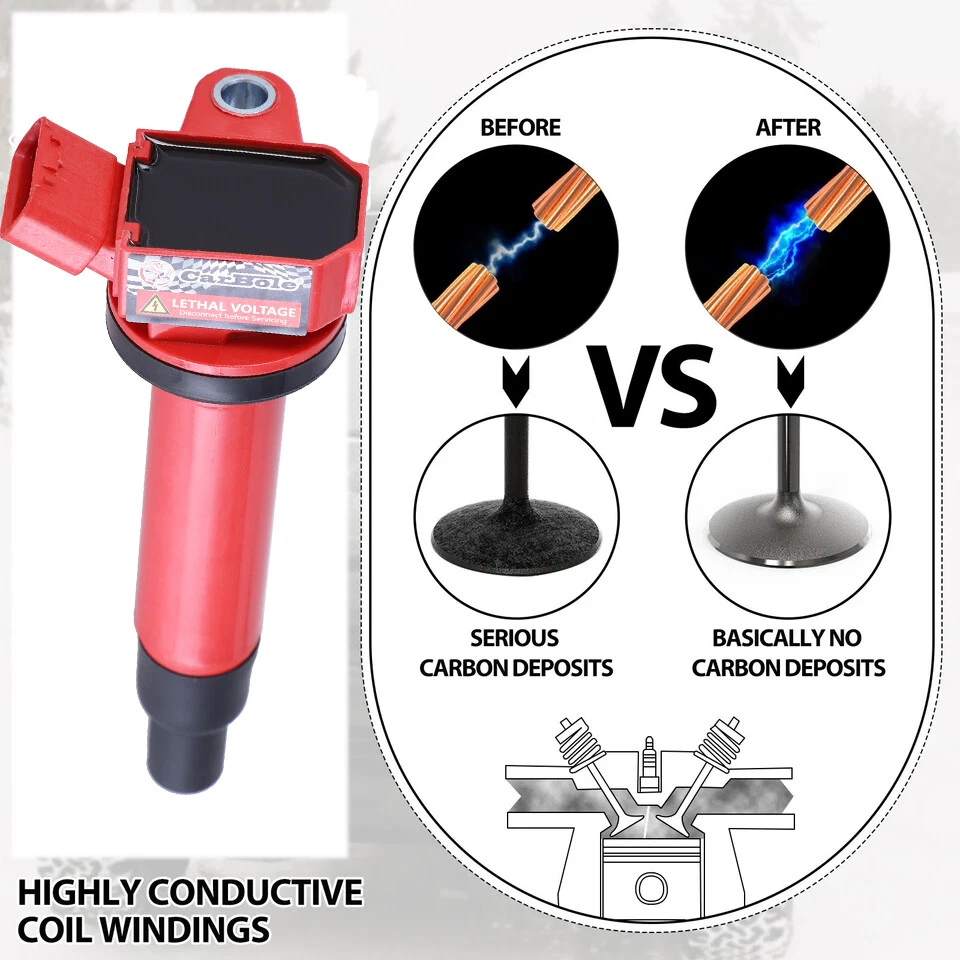 Paquete de 8 bobinas de encendido de súper rendimiento para Lexus GS430 LS430 Toyota Tundra UF230 Foto 3 de 4