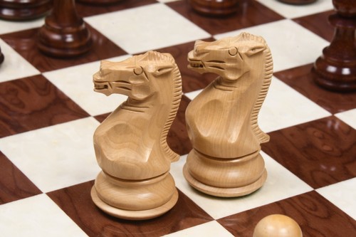 The Honour of Staunton (HOS) Weighted Chess Pieces in Bud Rosewood& Boxwood-4.0" - Picture 7 of 12